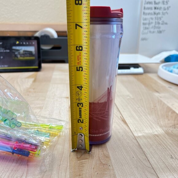 Starbucks Sao Paulo Global Icon Travel Tumbler 16 Oz Red Lid - Picture 10 of 12